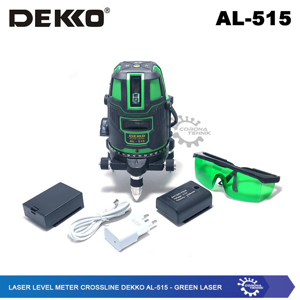 Dekko AL-515 - Green Laser Level Meter Crossline