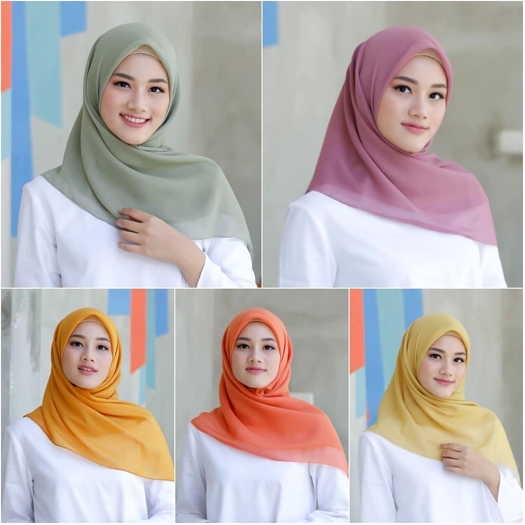 [COD] Bella Square Polycotton 40 Warna Hijab Segiempat