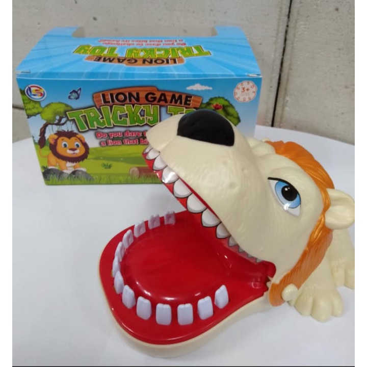 LZ10 - Mainan Singa Gigit Prank Toy Lion Dentist Kemasan Dos LZ 10