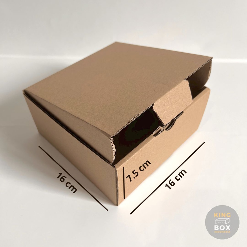

Kardus Karton Packaging Box 16 x 16 x 7,5 cm - Die Cut