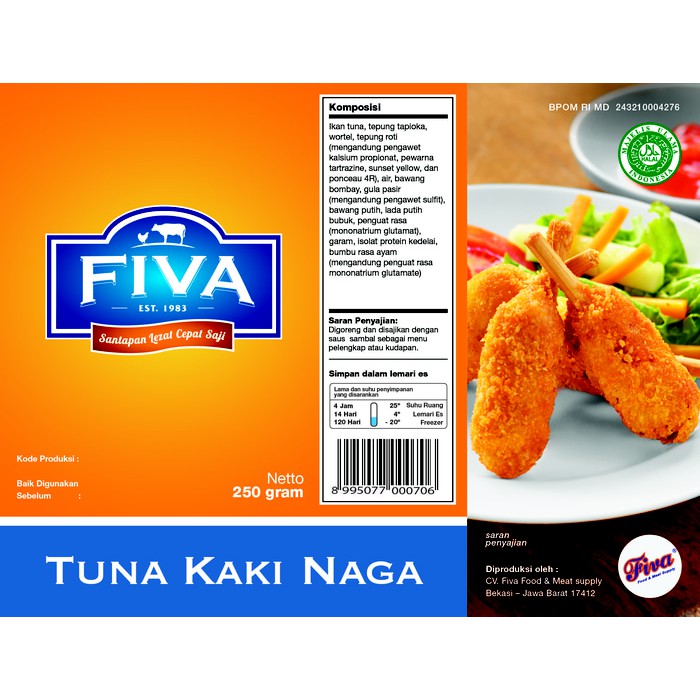 

FIVA Tuna Kaki Naga Netto 250 gram