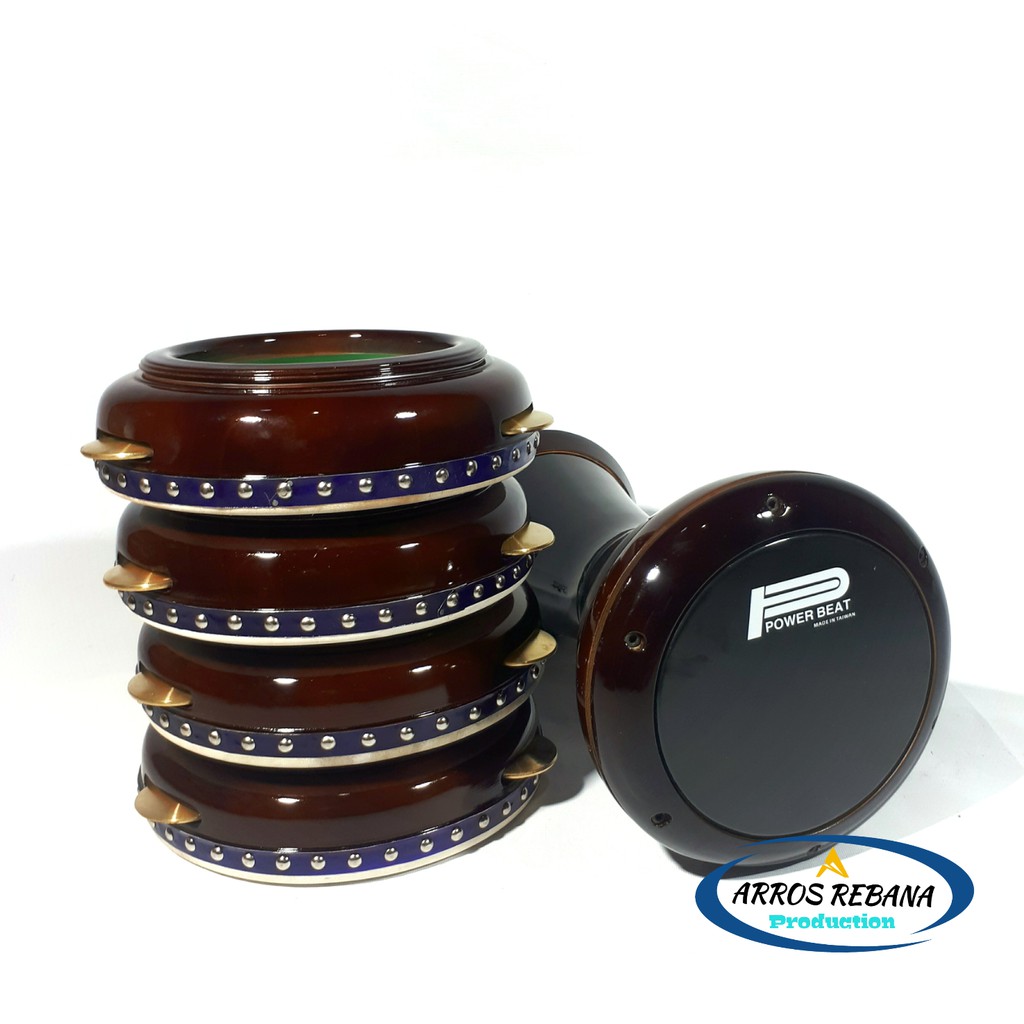 Rebana hadroh plus dumbuk batu polos berkualitas asli jepara