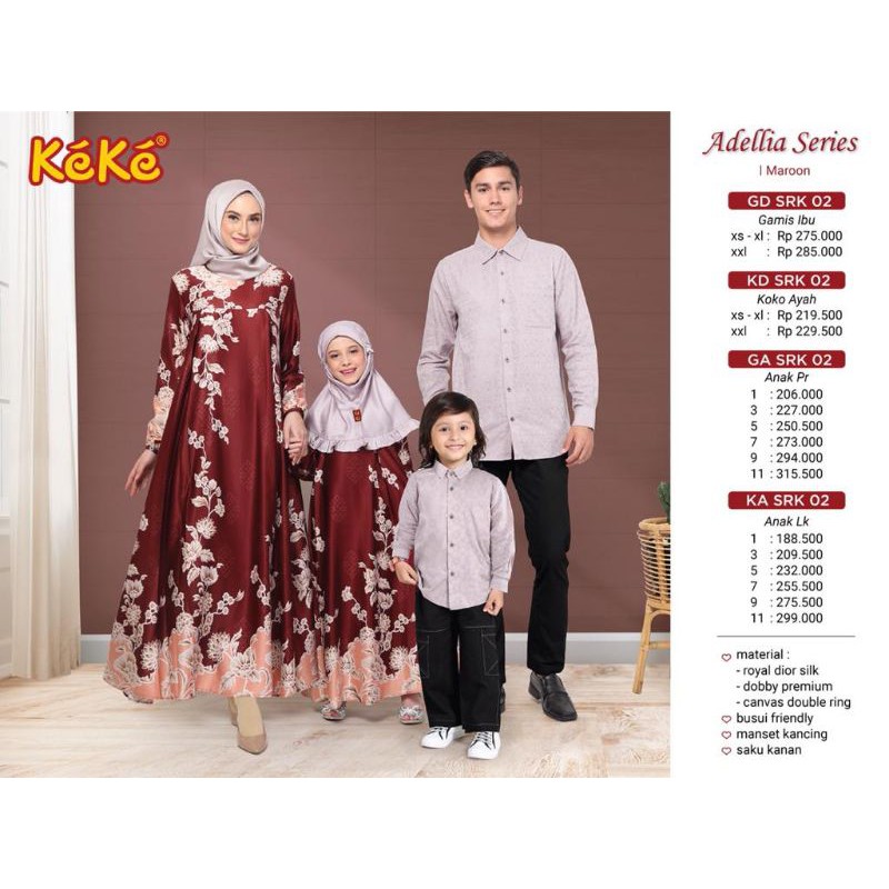 SARIMBIT KEKE HUMAIMA ADELIA SERIES MAROON