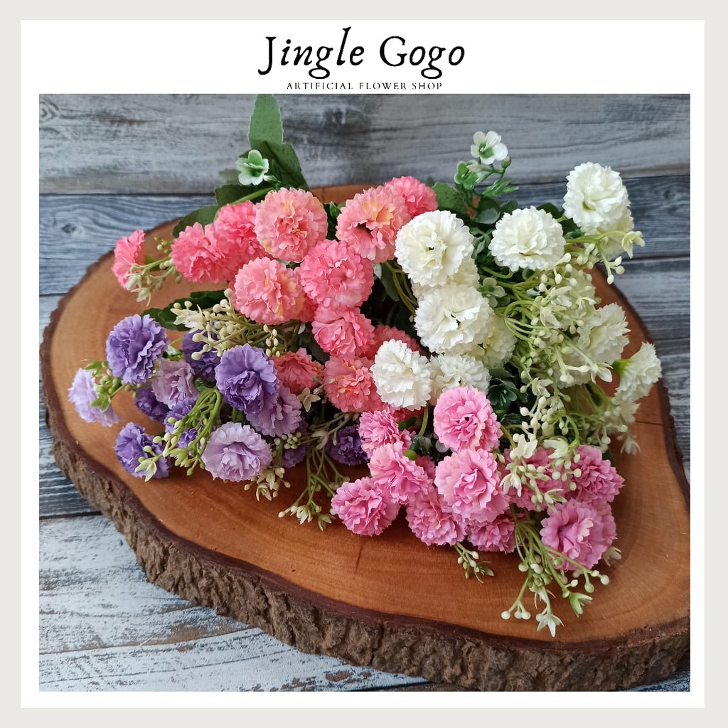 Bunga Mini Dahlia Seruni Krisan Artifisial Tanaman Plastik Bunga Mini Dahlia Seruni Krisan Artifisial Tanaman Plastik
