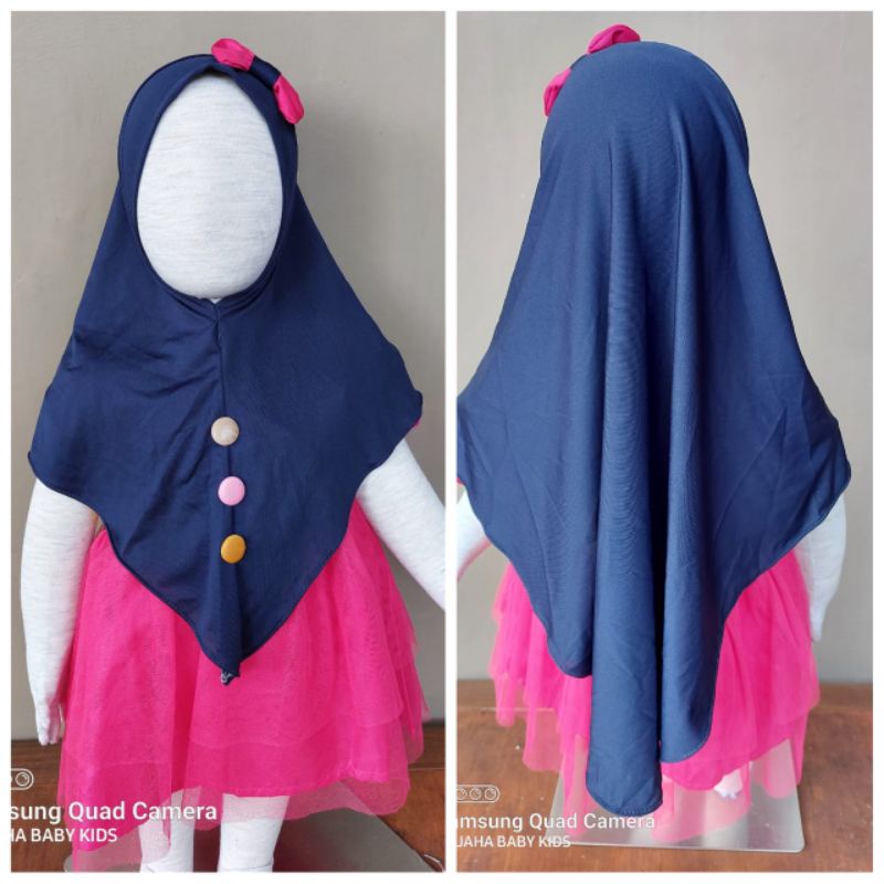 Jilbab Anak Bella Pita umur 0-3 tahun bahan Jersey Balon Nyaman adem