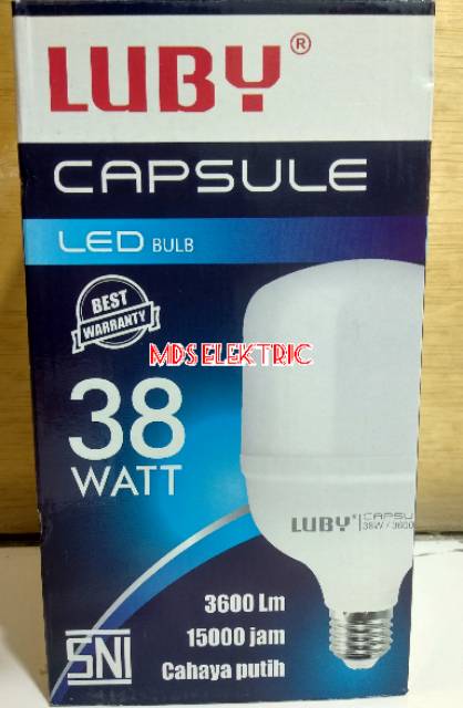 LAMPU LED LUBY CAPSULE 38WATT WARNA PUTIH