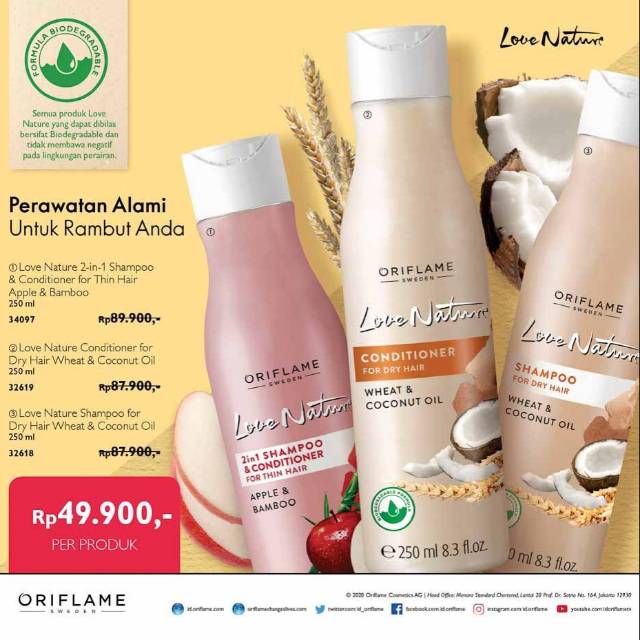 Shampoo/Conditioner Love Nature Oriflame