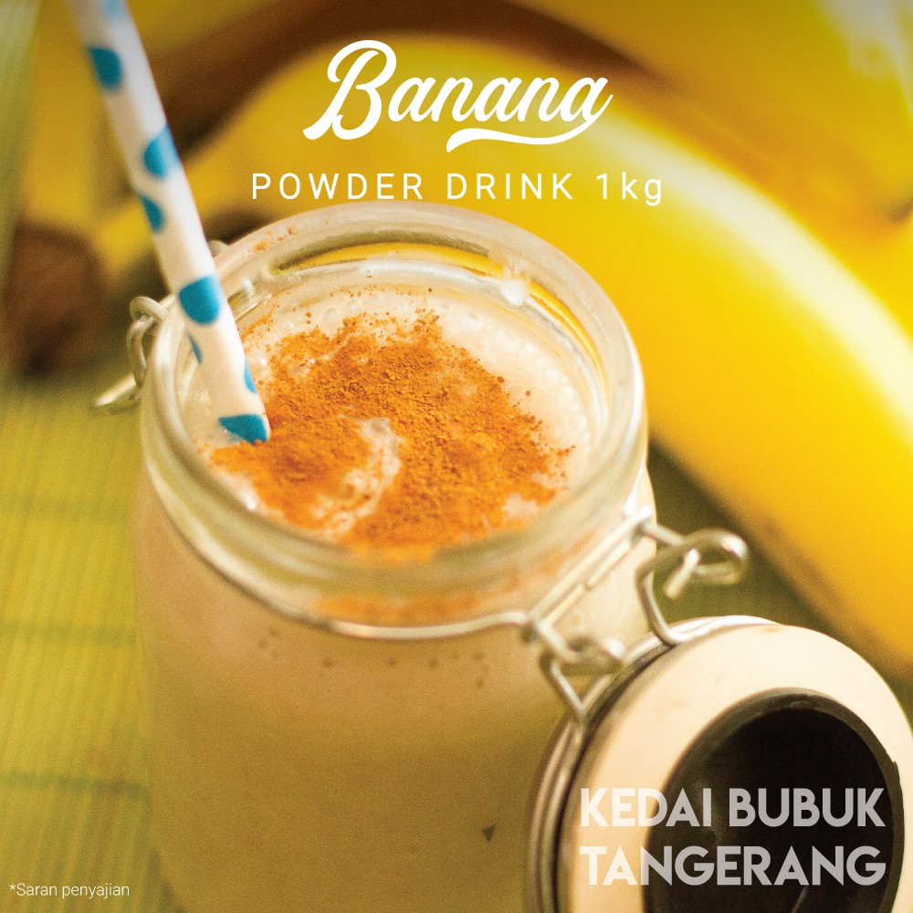 

Bubuk Minuman Rasa Banana Bubble drink Powder drink Ice Blended 1kg Javaland minuman instan bmb