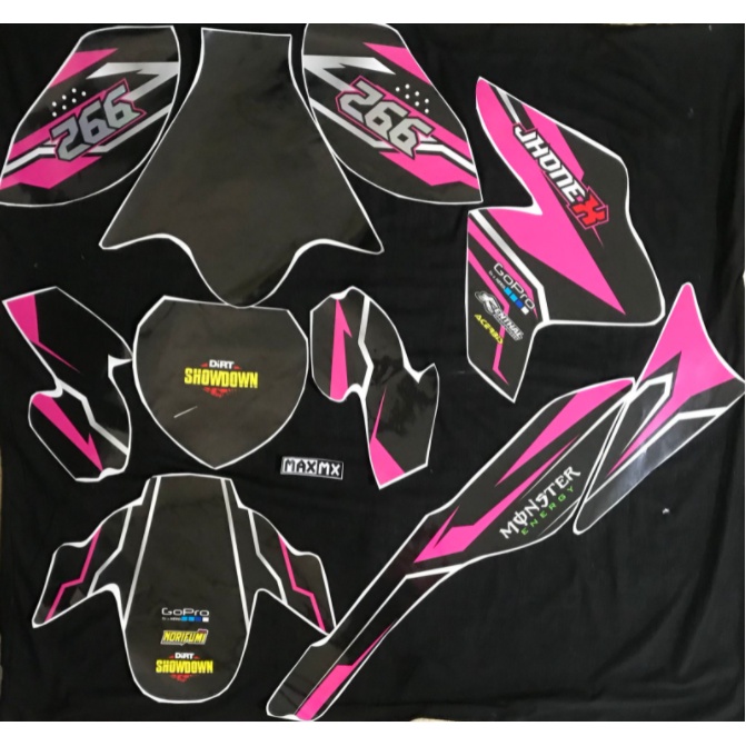 DECAL STIKER NEW VIXION LIGHTING DEKAL VARIASI STRIPING CUSTOM FULLBODY PINK cutting hologram