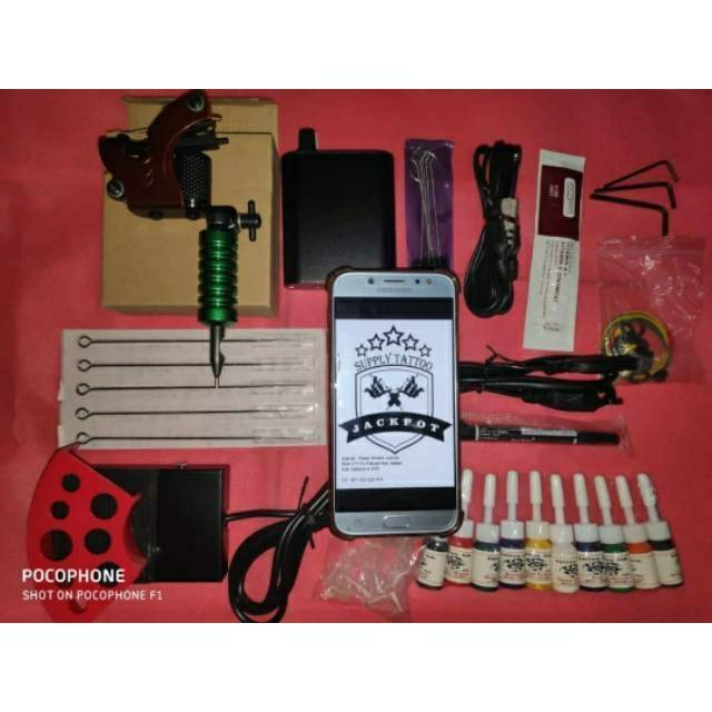 Alat Mesin  Tattoo  Tatto Tato  Elektrik Sepaket Full  Set  