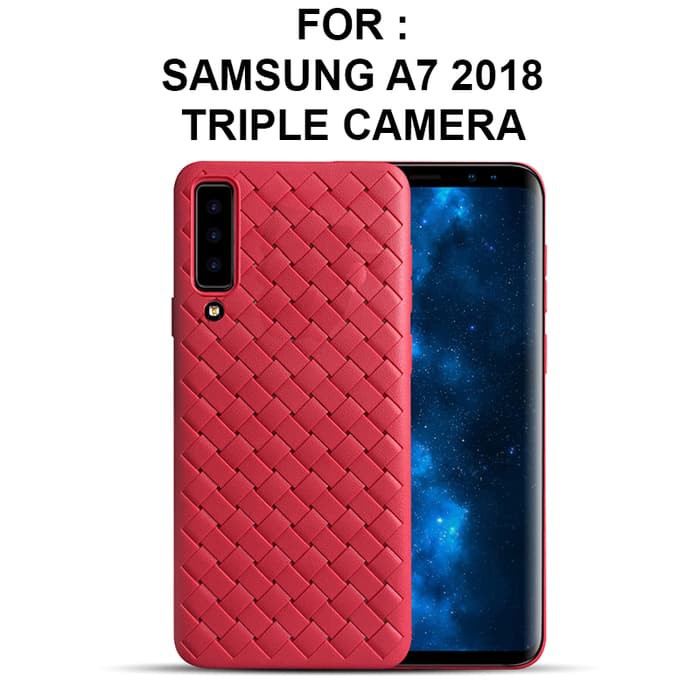 Woven case Samsung A7 2018 Triple Camera / case hp / soft case Samsung A7 2018 / hard case