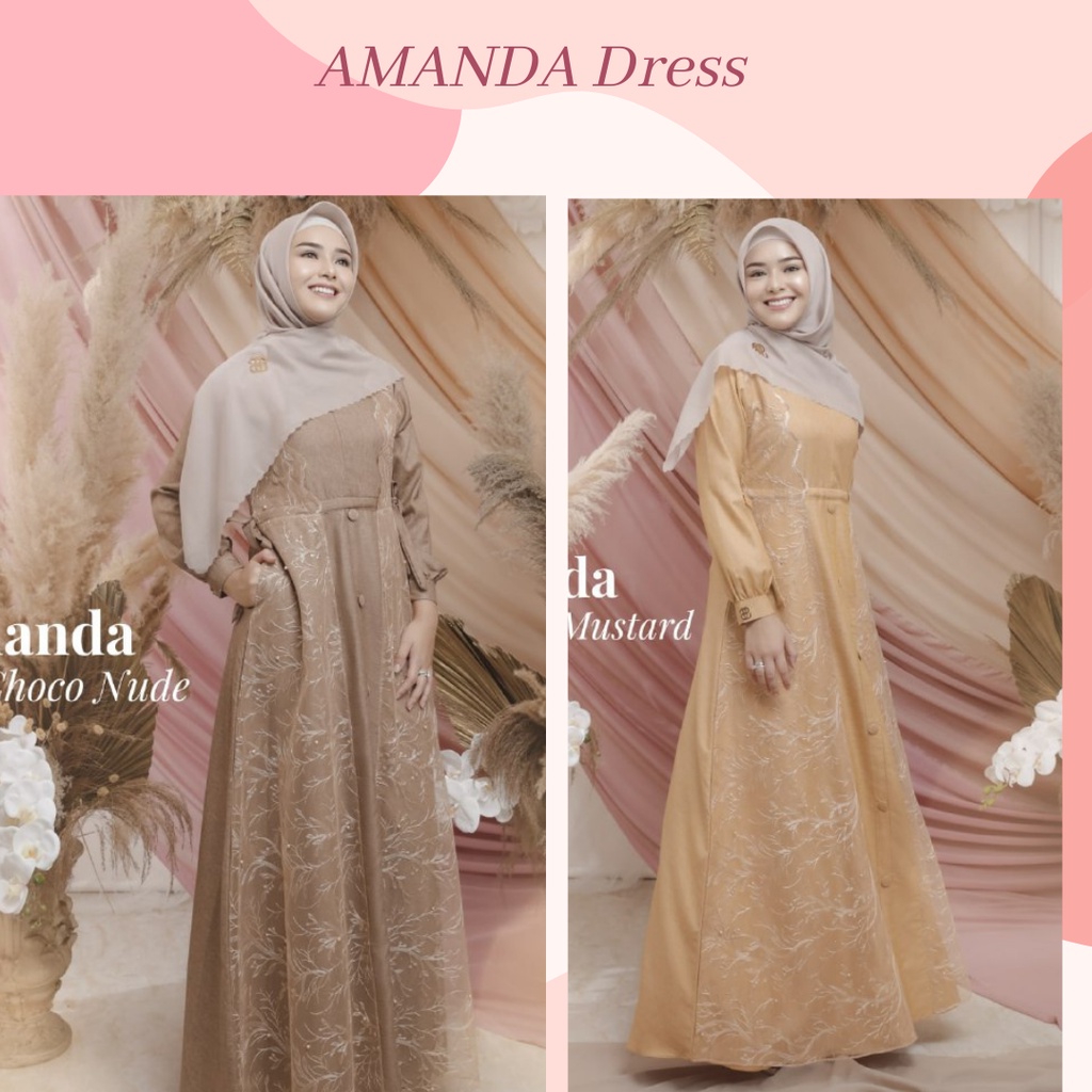 Amanda dress  by puan/ Dress muslim amanda/ dress puan/ amanda manopo/ dress premium puan/ puan Indo