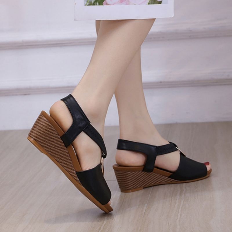 BZG - DELISA Sandal Wedges Wanita Premium FR 09