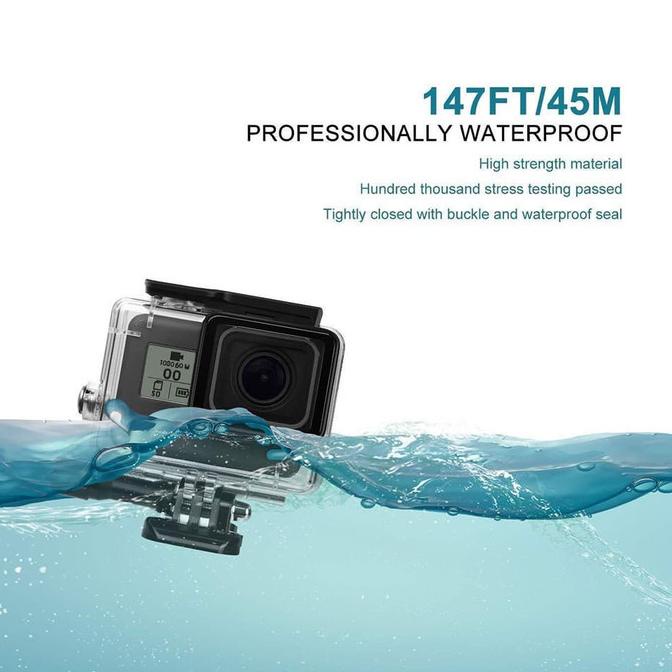 Case Waterproof GoPro HERO 5/ 6/ 7- Casing Diving Underwater Go Pro