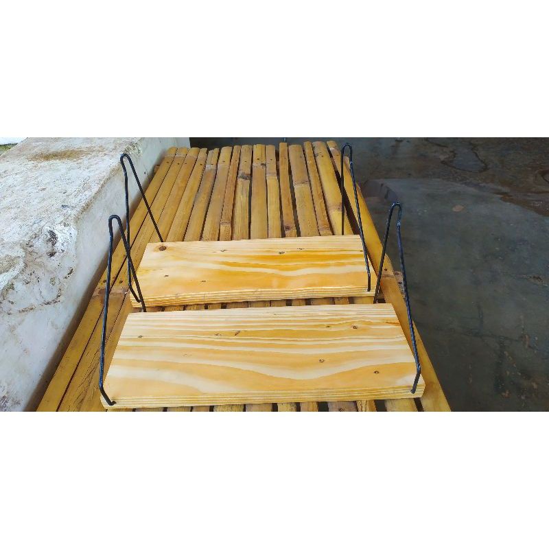 Rak Dinding Tempel Kayu Besi Gantung Rak Dinding Kayu Besi Serbaguna Hiasan Kamar dekorasi rumah Storage rak dinding minimalis