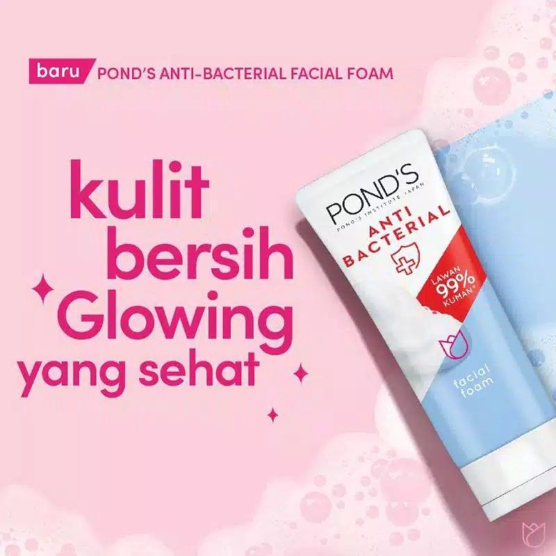 POND'S Facial Foam White Beauty (Bright Beauty Kemasan Baru) 100gr (botol gede), Anti Bacterial 100gr, Acne Solution 100gr