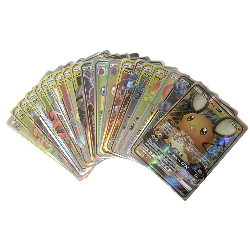 20 / 60pcs / 120pcs Kartu Pokemon GX Trainer Mega Trading Untuk Koleksi