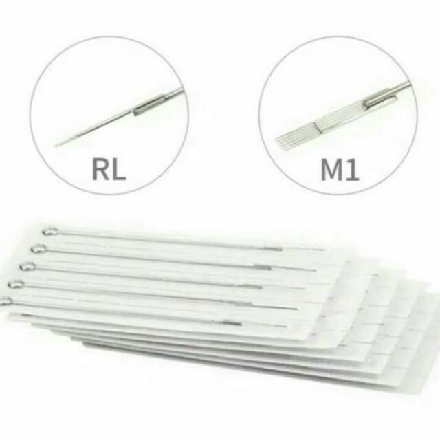 Jarum needle tatto type m1 perpapan isi 5pcs jarum tato needles