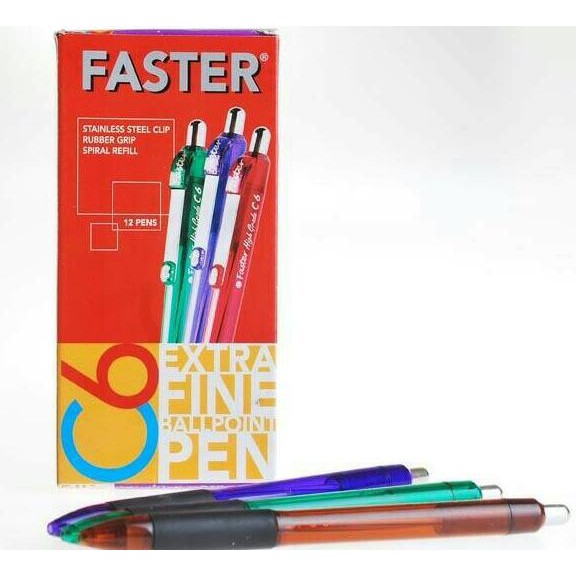 

Barang Berkualitas PULPEN / BALLPOINT PEN FASTER C6 HITAM MURAH