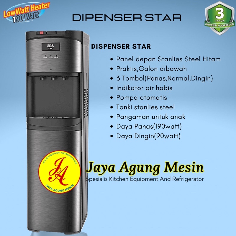 Jual Dispenser Galon Bawah STAR GEA/Dispenser Gea Star/Dipenser Galon ...