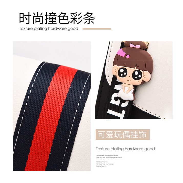 Tas Selempang Cewek Modis Kecil Fashion Gantungan Boneka Lucu WT7119