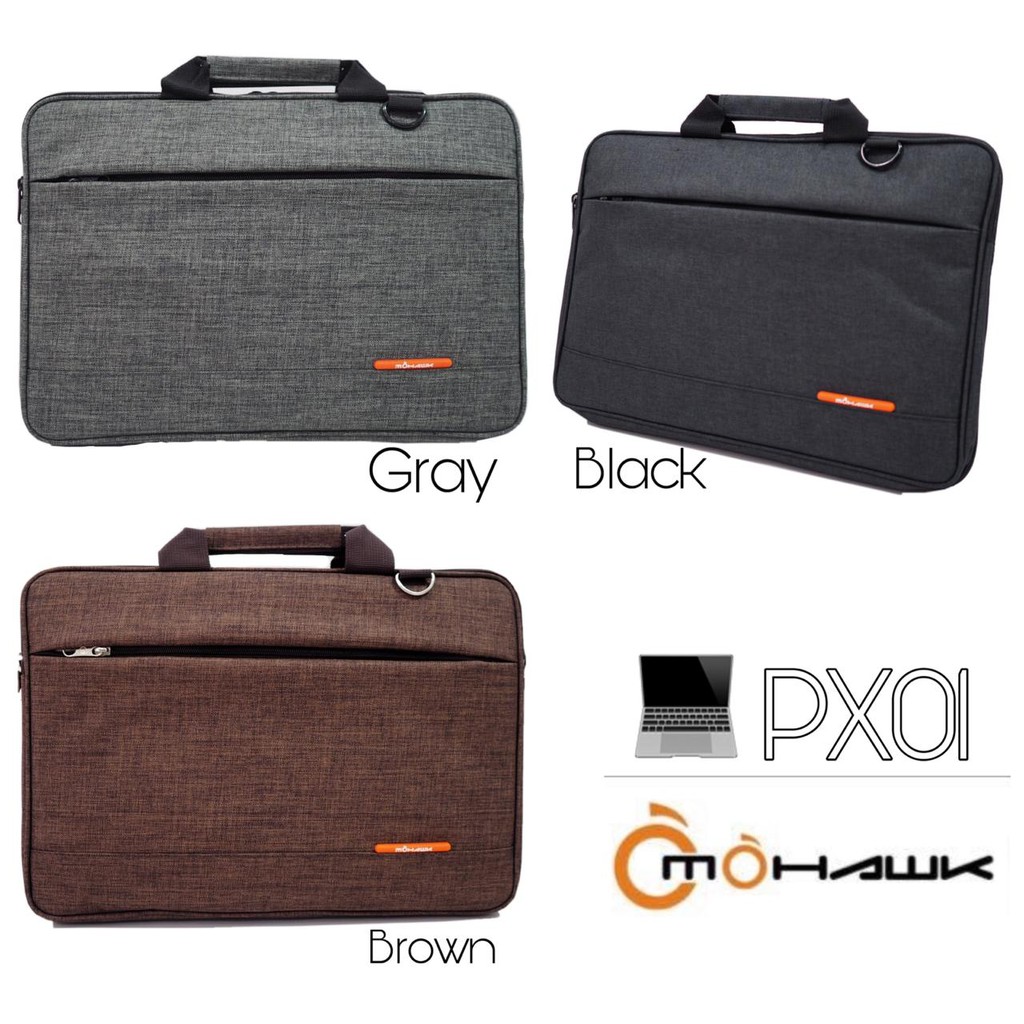 Tas laptop / case laptop selempang MOHAWK ukuran 12 dan 14 inch code PX01