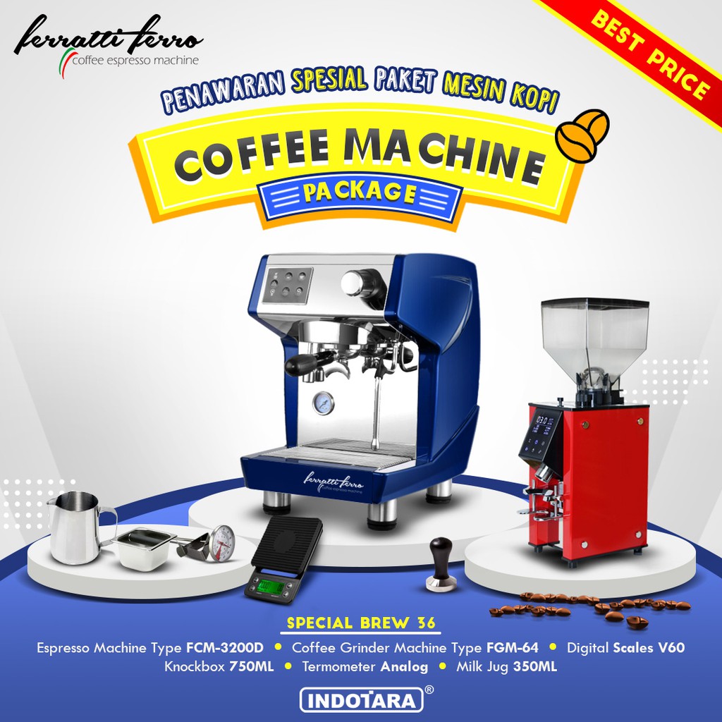 Paket mesin kopi Espresso Special Brew 34 - 35 - 36