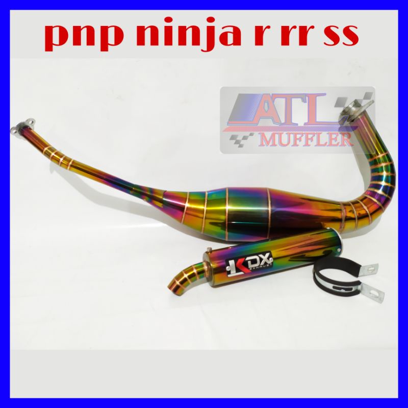 KNALPOT NINJA R KDX FULL PELANGI MODEL STANDAR DAN COBRA NINJA 150 R RR SS FULL STAINLESS ANTI KARAT