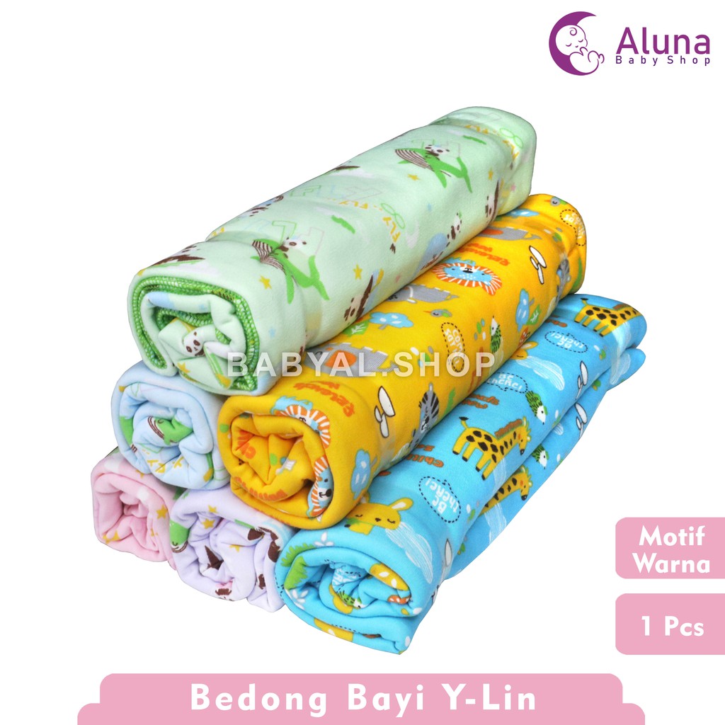 Y Lin Bedong Bayi Sni Bahan Cotton Motif Warna Size 90x100 Shopee Indonesia