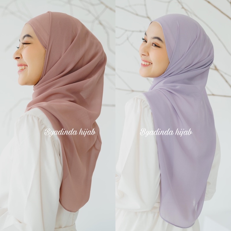 𝐁𝐘 𝐀𝐃𝐈𝐍𝐃𝐀 Pashmina Oval Curve 75x200cm Jumbo Syari Bawal shawl Jilbab ceruti Babydoll ceruty kerudung Malay pasmina Hijab