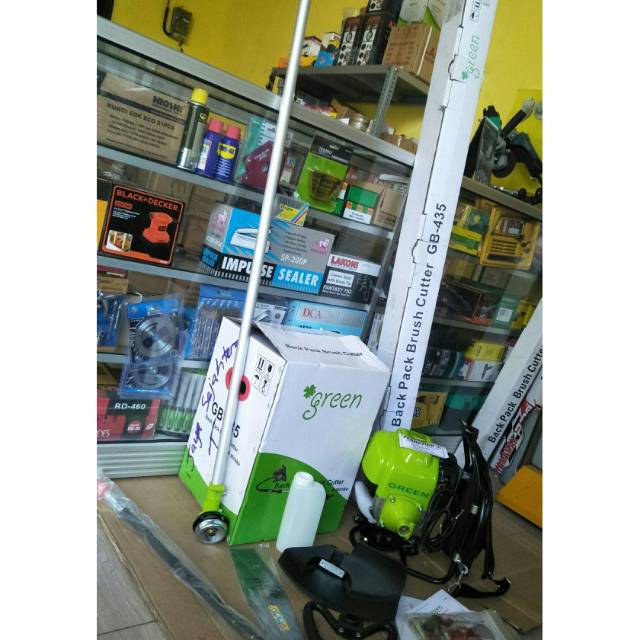 Mesin Potong Rumput Gendong 4 Tak Green GB 435