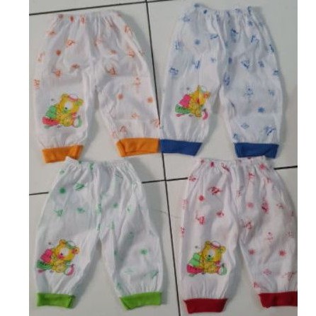 12pc celana panjang wena bayi putih bahan PE