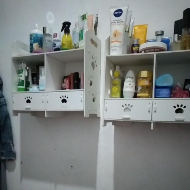 Rak  Kosmetik  Kayu Kotak WPC  Tempat Makeup DS020 Tahan Air   Rak  Kosmetik  Kayu Kotak WPC  Tempat Makeup DS020 Tahan Air