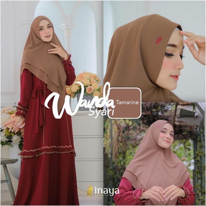 READY Gamis Couple WANDA SYARI MOM BY INAYA EXCLUSIVE  collaboration WANDA SYARI KIDS BY INAYA KIDS