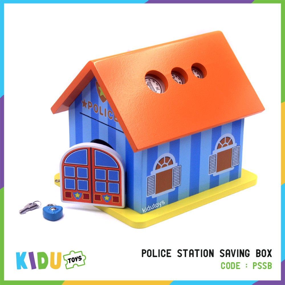 Mainan Anak Rumah Kayu Celengan Kayu / Saving Box Kidu Toys