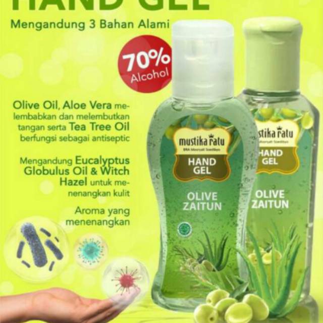 Hand Gel Mustika Ratu Original 60ml Alkohol 70% gelcp