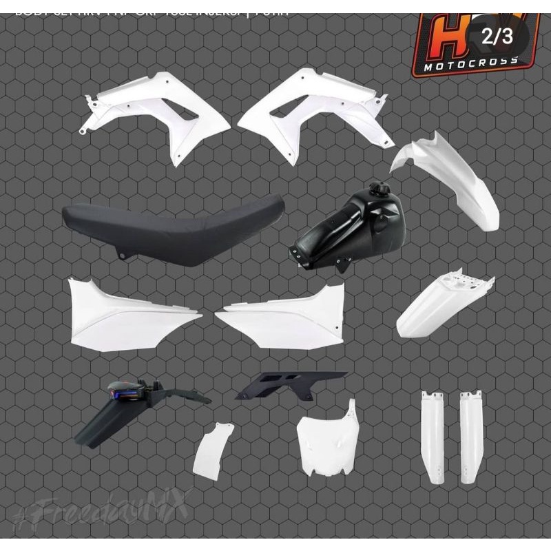 body full set crf 150 putih hrv