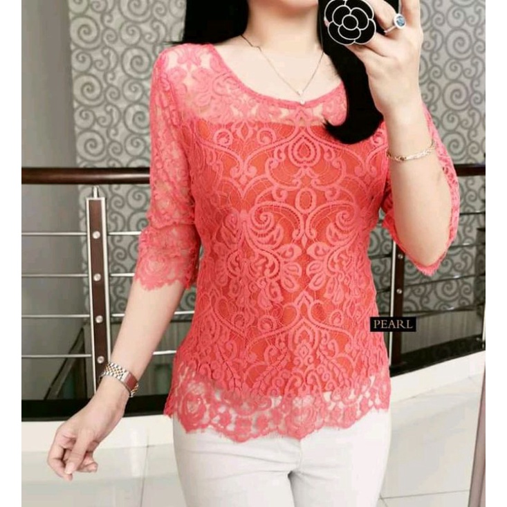 Atasan brokat premium
