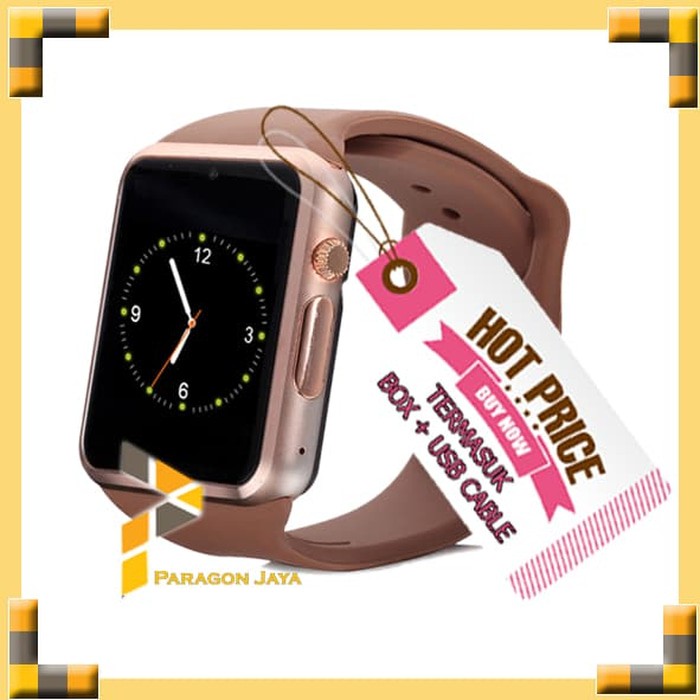 Promo SMART WATCH A1   SMARTWATCH U10 Brown Gold SIMCARD MICRO MEMORY CARD   FULL BLACK by LARVA