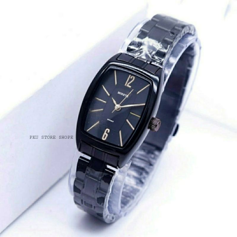 JAM RANTAI FASHION WANITA BESS SELLER FREE BATRAI CADANGAN JAM TANGAN WANITA MODEL OVAL JAM TANGAN WANITA ANTI AIR  JAM TANGAN WANITA WARNA HITAM/GOLD/SILVER/ROSGOLD JAM TANGAN WANITA MODEL TERBARU MIRETE ORIGINAL ATER RESISTANT JAM TANGAN CEWEK MURAH