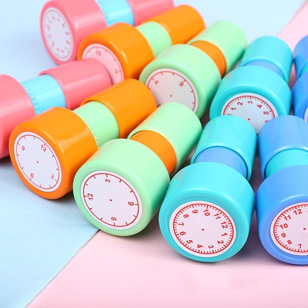 Hadiah Stempel Jam Nanas Stempel Mainan Anak Mengajar Segel Clock Dial