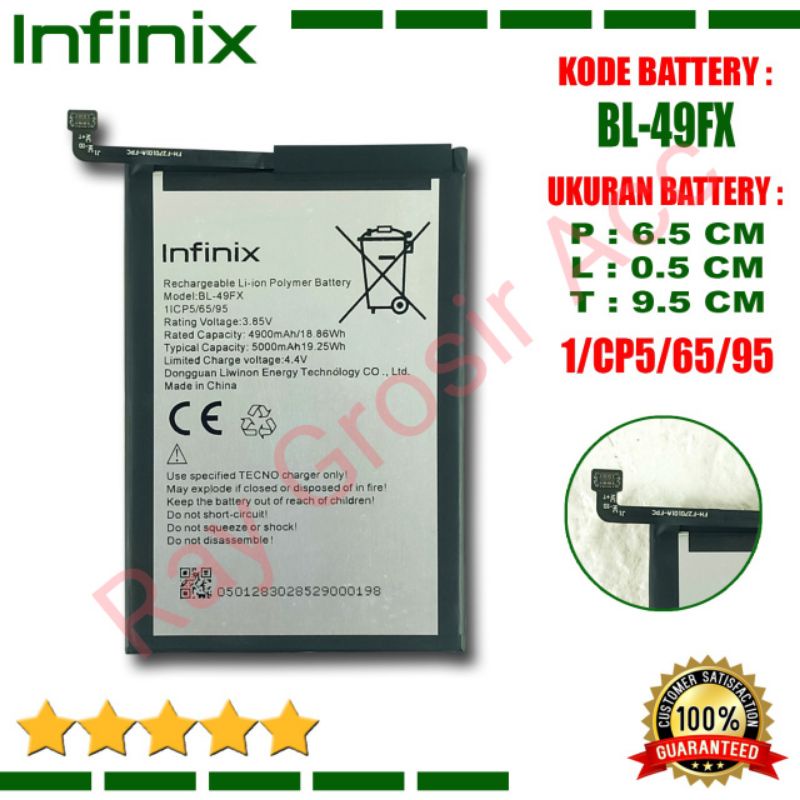 Baterai Original Infinix HOT 9 X650 X655B X655C BL49FX BL-49FX