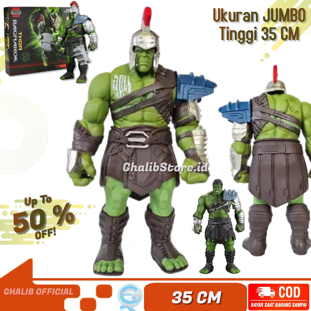 Action Figure Hulk Ragnarok Miniatur Hulk Ukuran Jumbo 35 CM