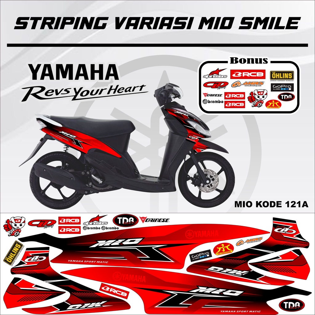 Striping Mio Smile Sticker Lis Mio Variasi kode 121