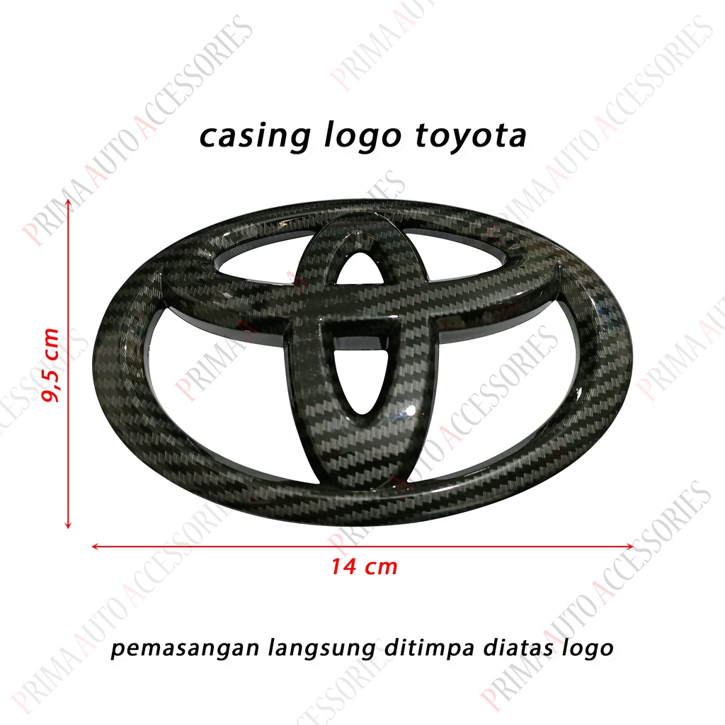 Casing Logo Toyota Carbon 14 cm