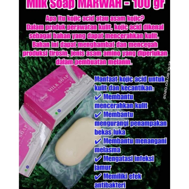 Sabun Milk Soap Kojic Acid Marwah