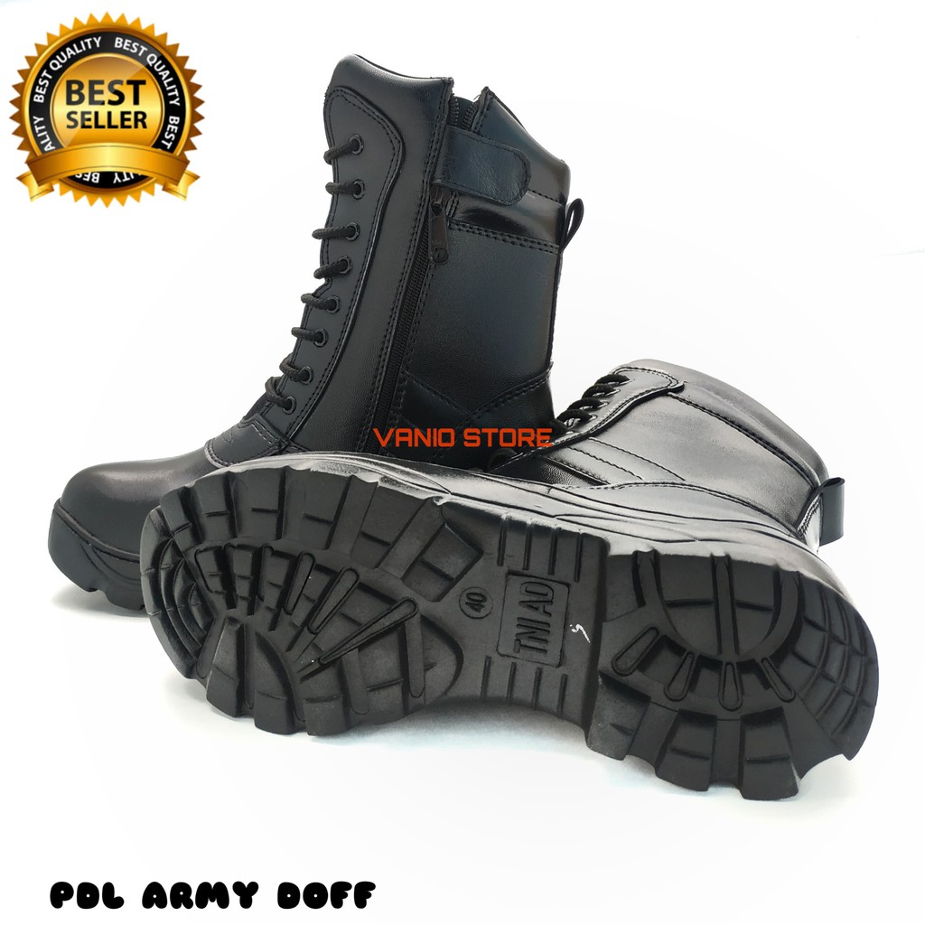 SEPATU PDL DINAS TNI AD POLISI SECURITY SATPAM BANSER PROVOS SEPATU BOOTS PDL BEST QUALITY