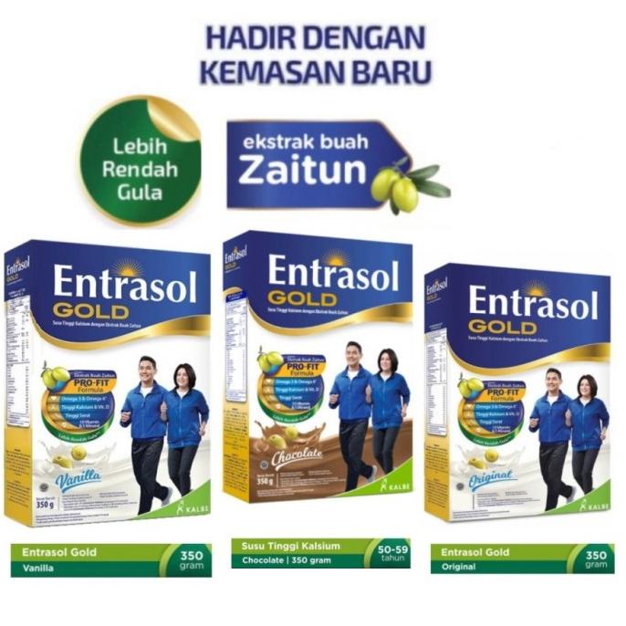 

[COD] Entrasol Gold Susu Nutrisi usia 51+ Rasa Plain / Vanilla / Coklat 370g [COD]