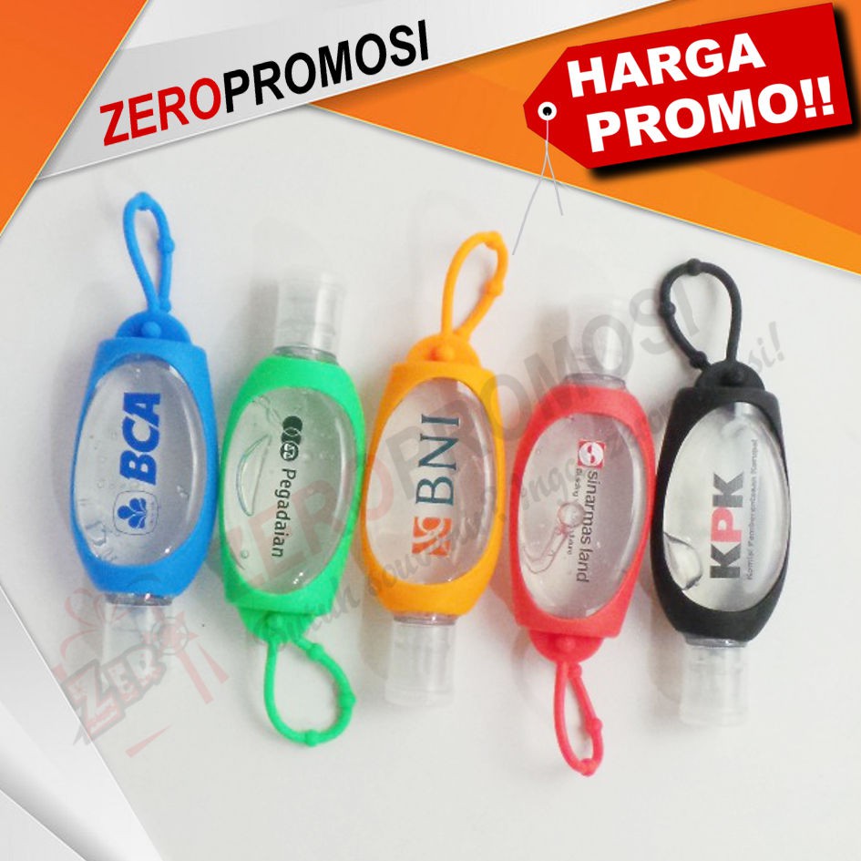 Souvenir Holder Gantungan Hand Sanitizer Oval Custom Cetak Logo Promosi