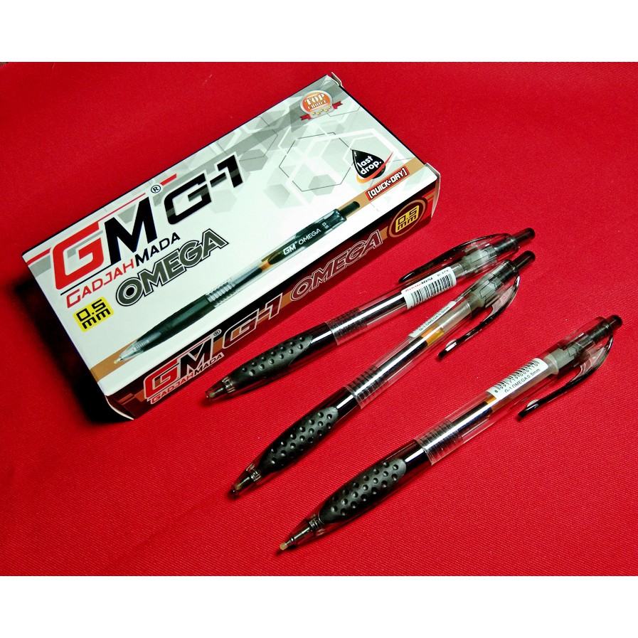

GM G1 Gelpen Omega Hitam / Biru / Merah ( 1 Pack - 12 Pcs ) ( IRRA STORE )